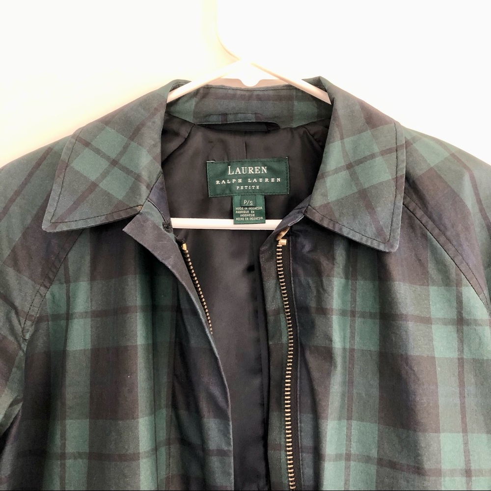 Lauren Ralph Lauren Tartan Plaid Light Jacket (Rain Coat)